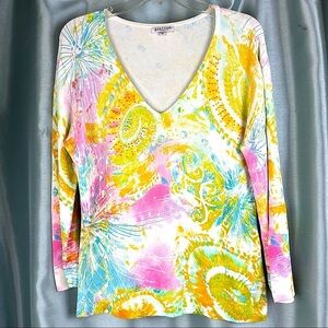 Avalin longsleeve embellished vacation top Size M